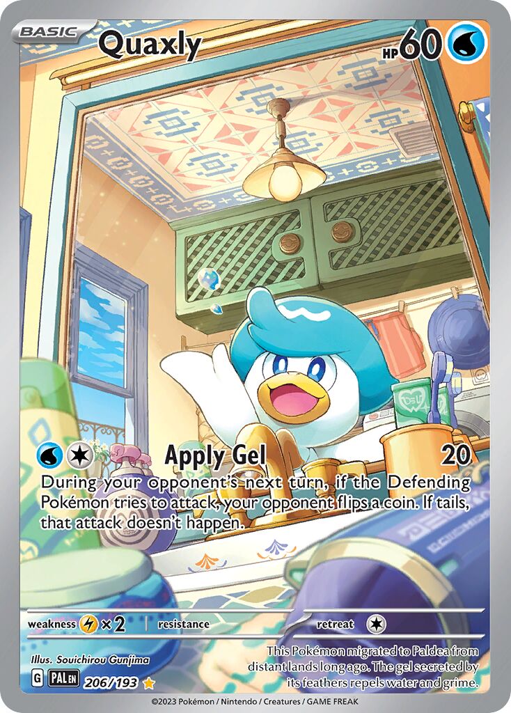 Quaxly 206/193 — Paldea Evolved (English Pokémon TCG card)