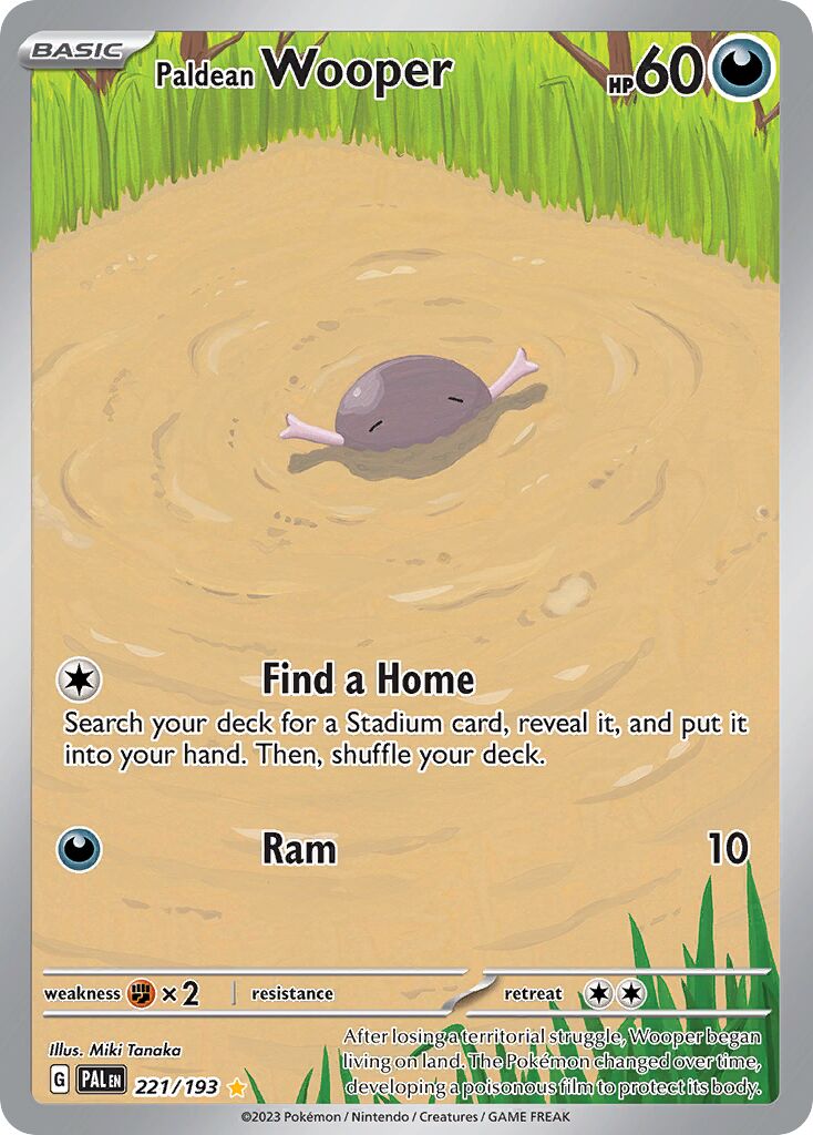 Paldean Wooper 221/193 — Paldea Evolved (English Pokémon TCG card)