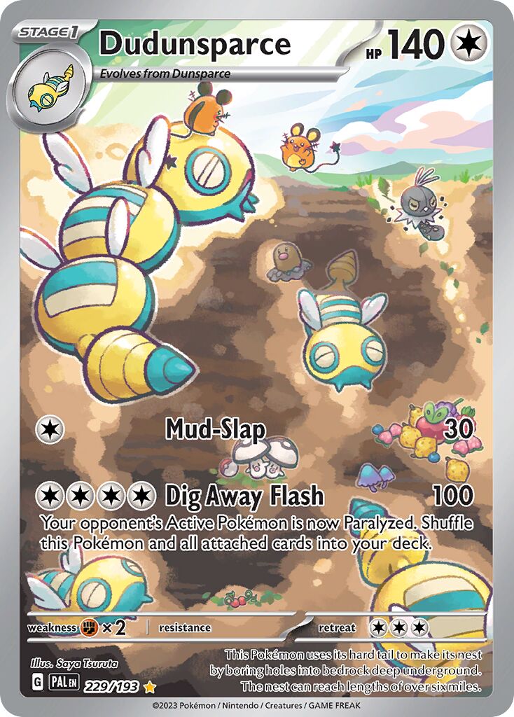 Dudunsparce 229/193 — Paldea Evolved (English Pokémon TCG card)