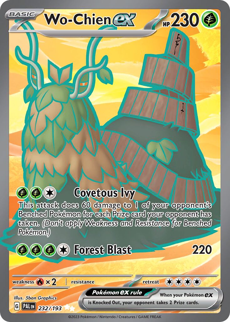 Wo-Chien ex 232/193 — Paldea Evolved (English Pokémon TCG card)