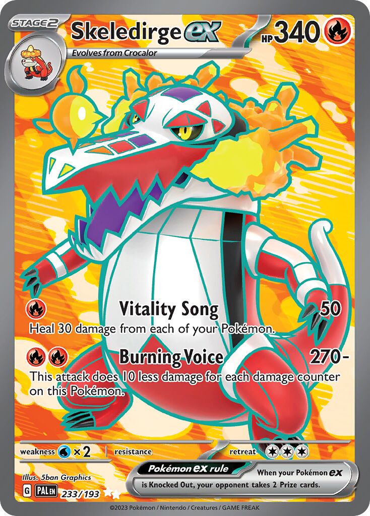 Skeledirge ex 233/193 — Paldea Evolved (English Pokémon TCG card)