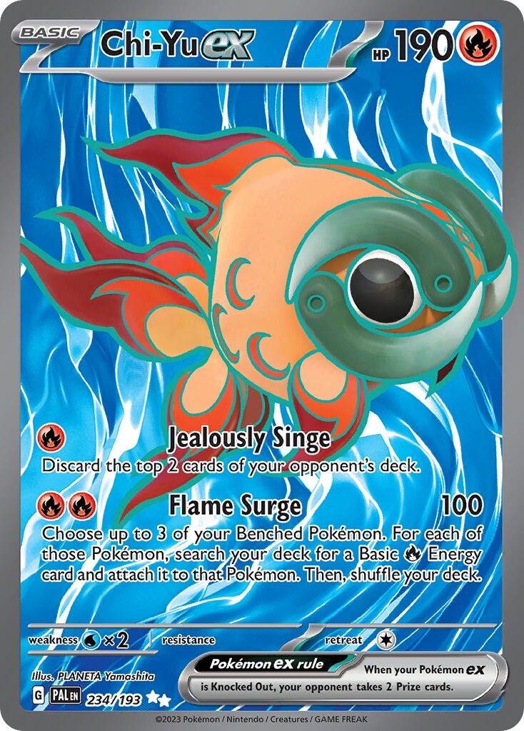 Chi-Yu ex 234/193 — Paldea Evolved (English Pokémon TCG card)
