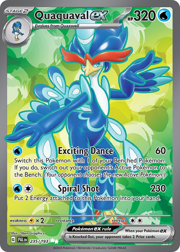 Quaquaval ex 235/193 — Paldea Evolved (English Pokémon TCG card)