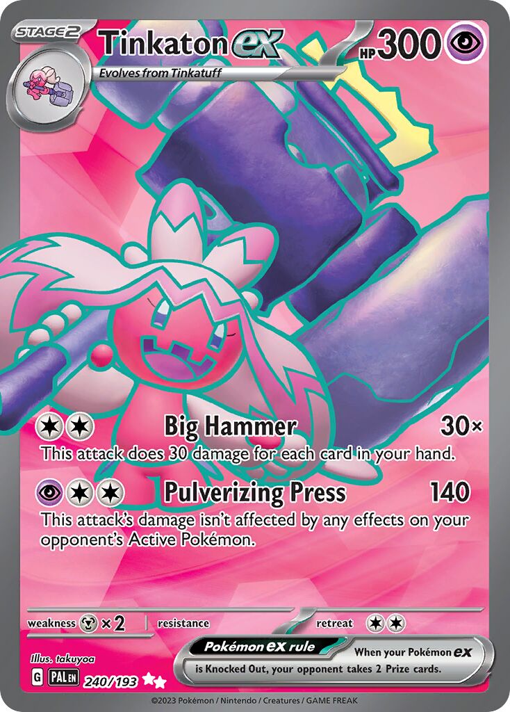 Tinkaton ex 240/193 — Paldea Evolved (English Pokémon TCG card)