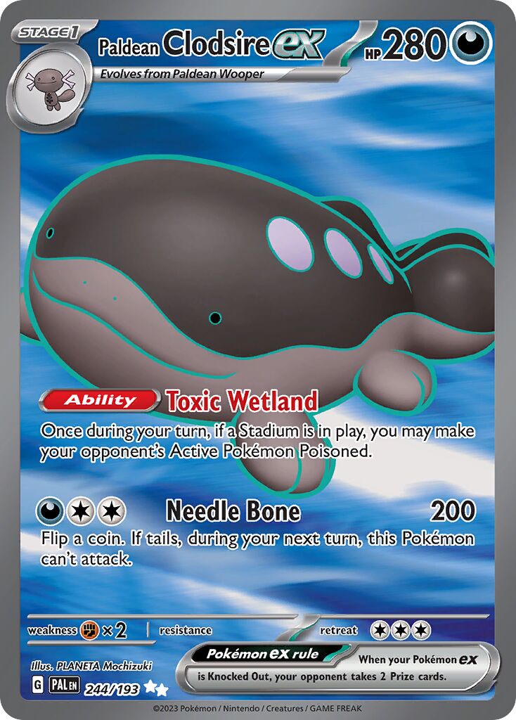 Paldean Clodsire ex 244/193 — Paldea Evolved (English Pokémon TCG card)
