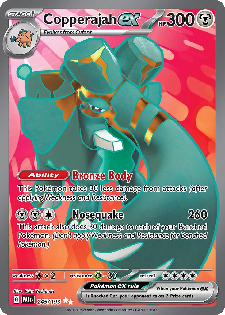 Copperajah ex 245/193 — Paldea Evolved (English Pokémon TCG card)