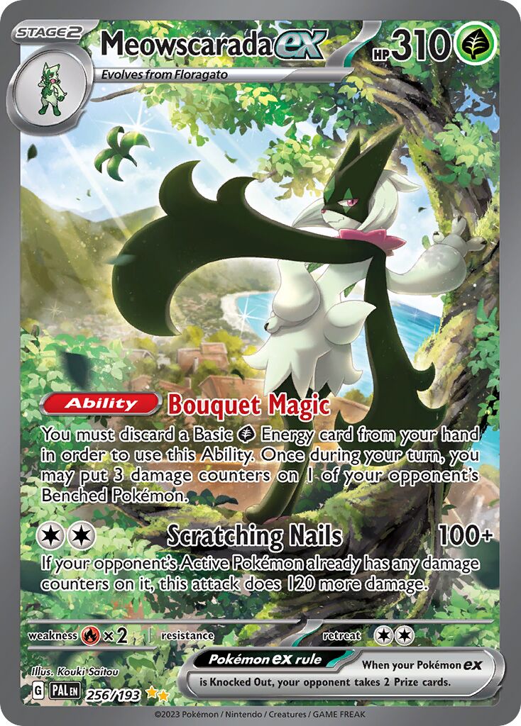 Meowscarada ex 256/193 — Paldea Evolved (English Pokémon TCG card)