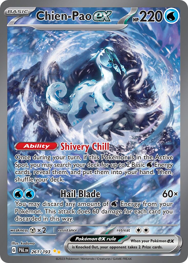 Chien-Pao ex 261/193 — Paldea Evolved (English Pokémon TCG card)