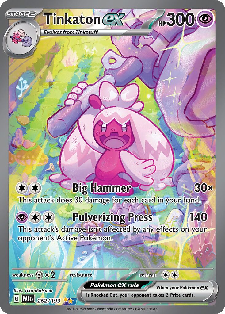 Tinkaton ex 262/193 — Paldea Evolved (English Pokémon TCG card)