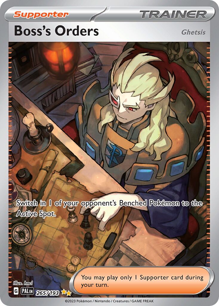 Boss's Orders 265/193 — Paldea Evolved (English Pokémon TCG card)