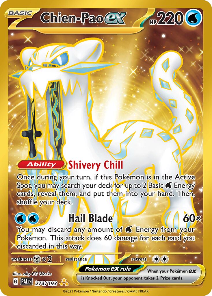 Chien-Pao ex 274/193 — Paldea Evolved (English Pokémon TCG card)