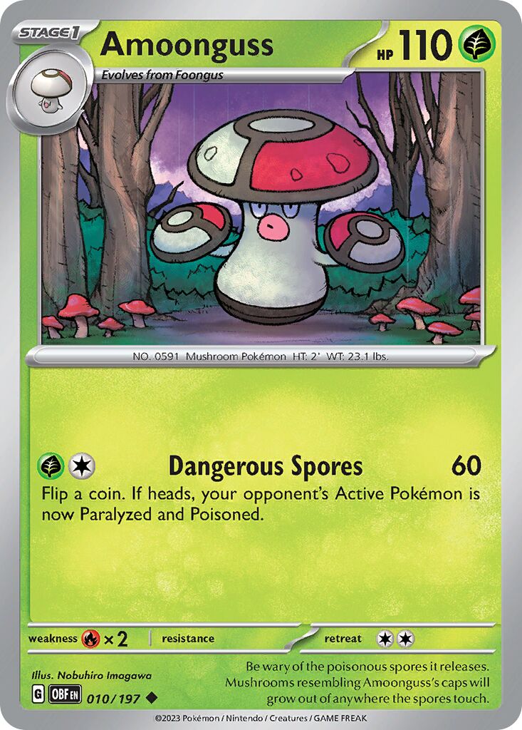 Amoonguss 010/197 — Obsidian Flames (English Pokémon TCG card)
