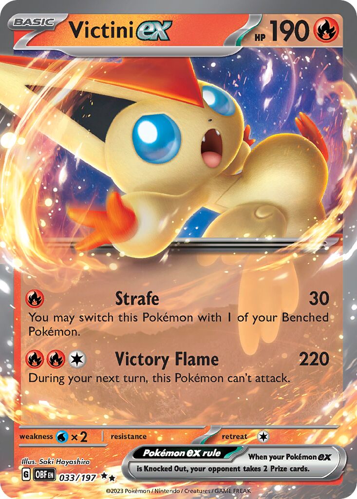 Victini ex 033/197 — Obsidian Flames (English Pokémon TCG card)