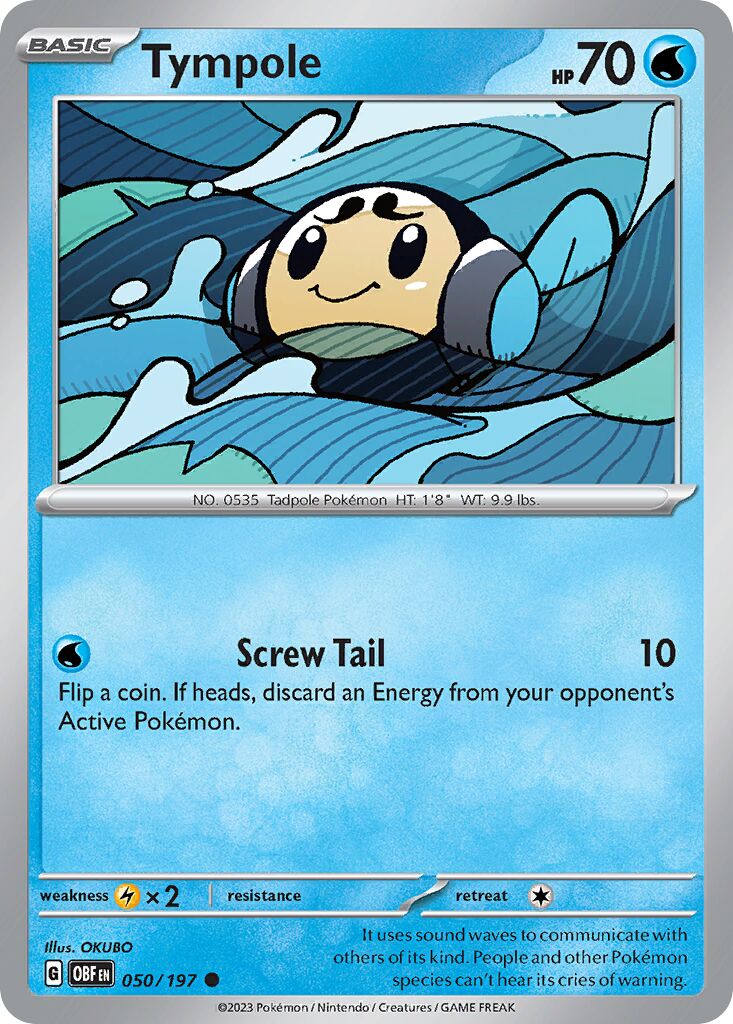 Tympole 050/197 — Obsidian Flames (English Pokémon TCG card)