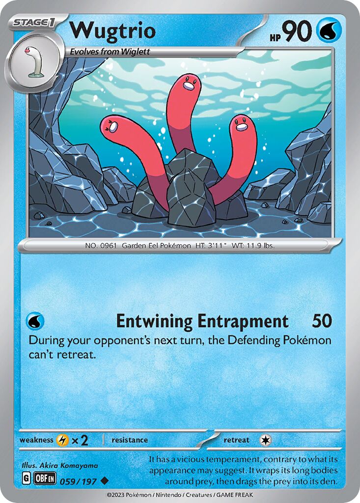 Wugtrio 059/197 — Obsidian Flames (English Pokémon TCG card)