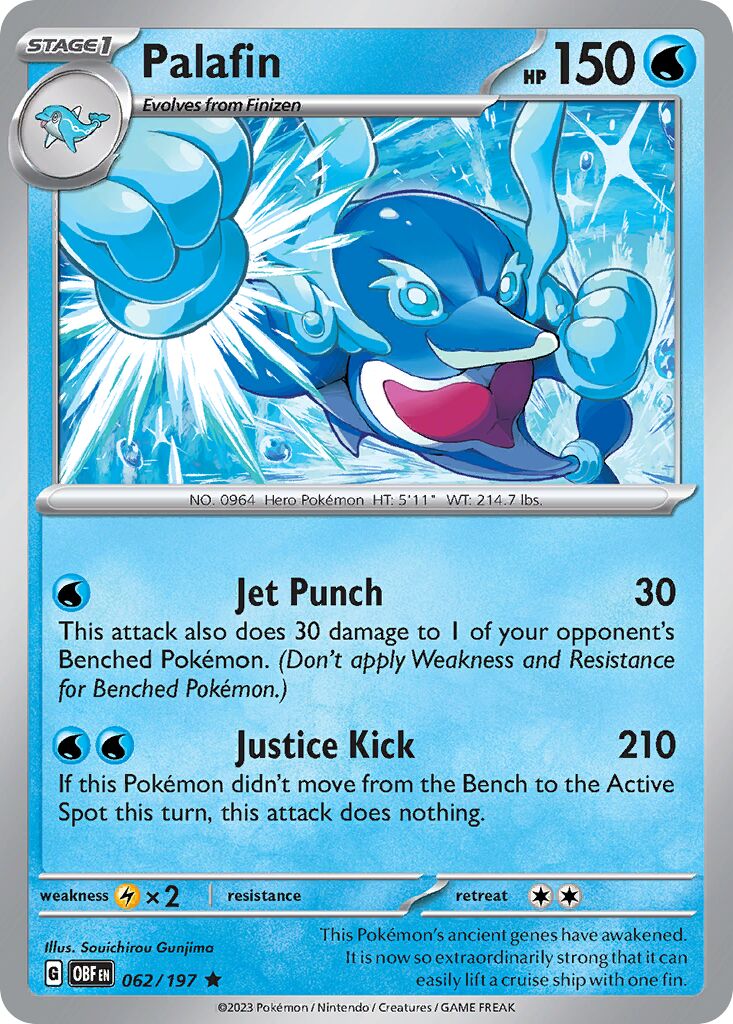 Palafin 062/197 — Obsidian Flames (English Pokémon TCG card)