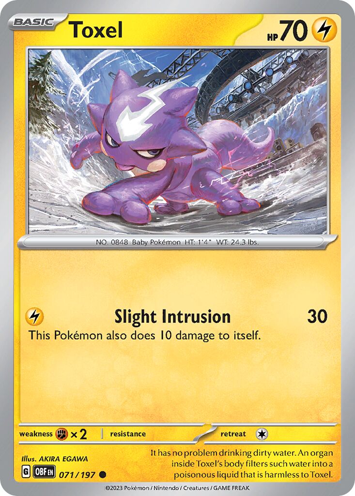 Toxel 071/197 — Obsidian Flames (English Pokémon TCG card)