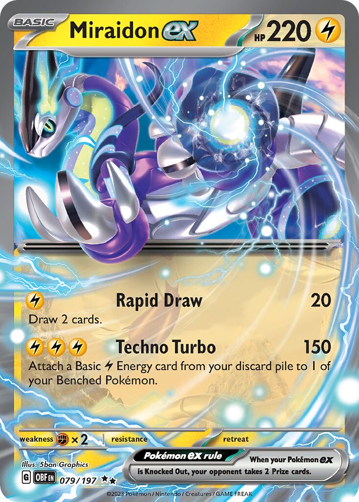 Miraidon ex 079/197 — Obsidian Flames (English Pokémon TCG card)