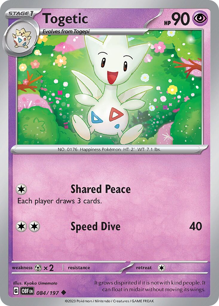 Togetic 084/197 — Obsidian Flames (English Pokémon TCG card)