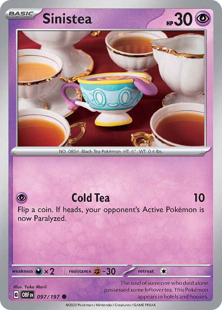 Sinistea 097/197 — Obsidian Flames (English Pokémon TCG card)