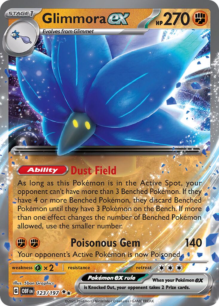 Glimmora ex 123/197 — Obsidian Flames (English Pokémon TCG card)