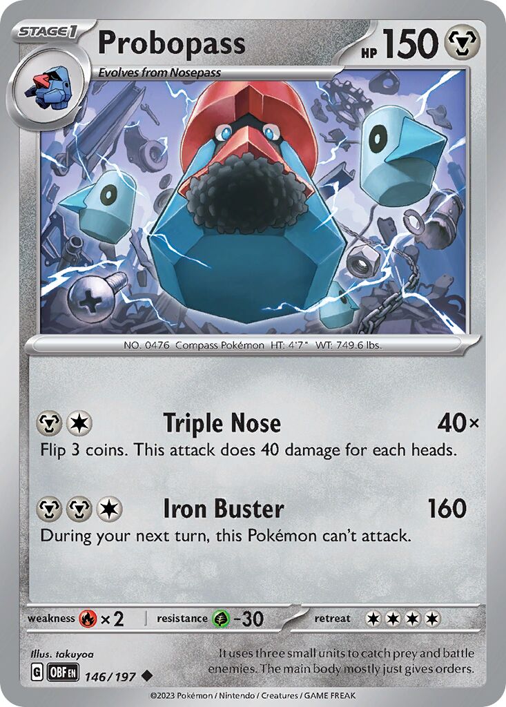 Probopass 146/197 — Obsidian Flames (English Pokémon TCG card)