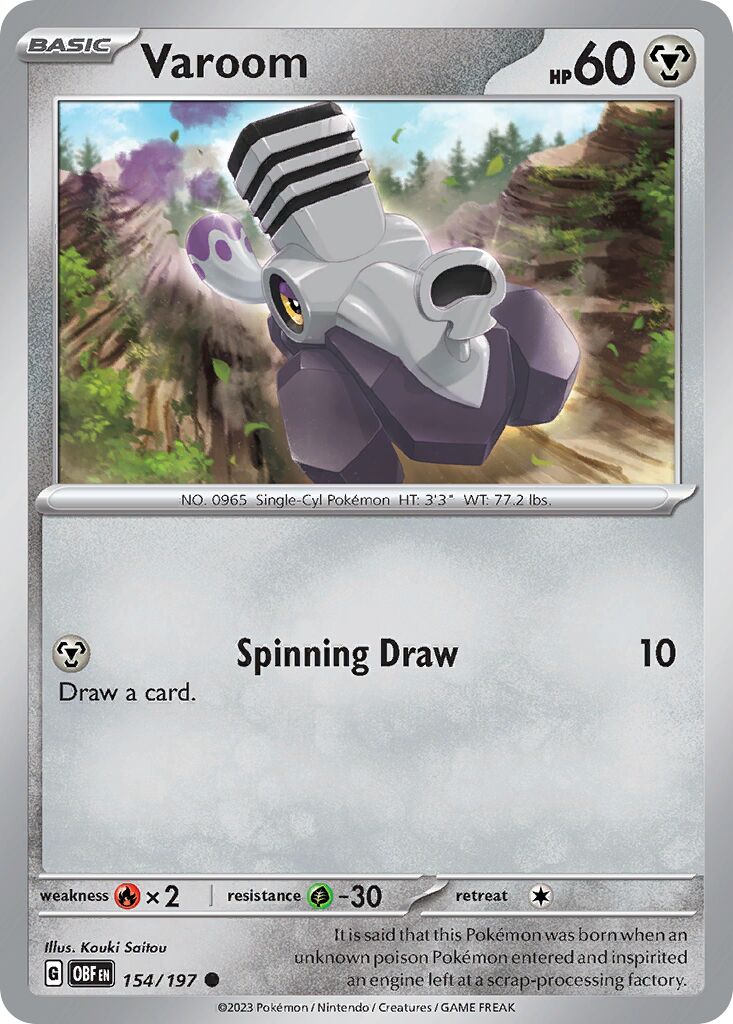 Varoom 154/197 — Obsidian Flames (English Pokémon TCG card)