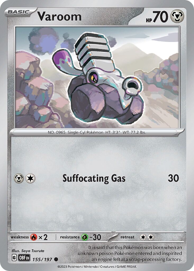 Varoom 155/197 — Obsidian Flames (English Pokémon TCG card)