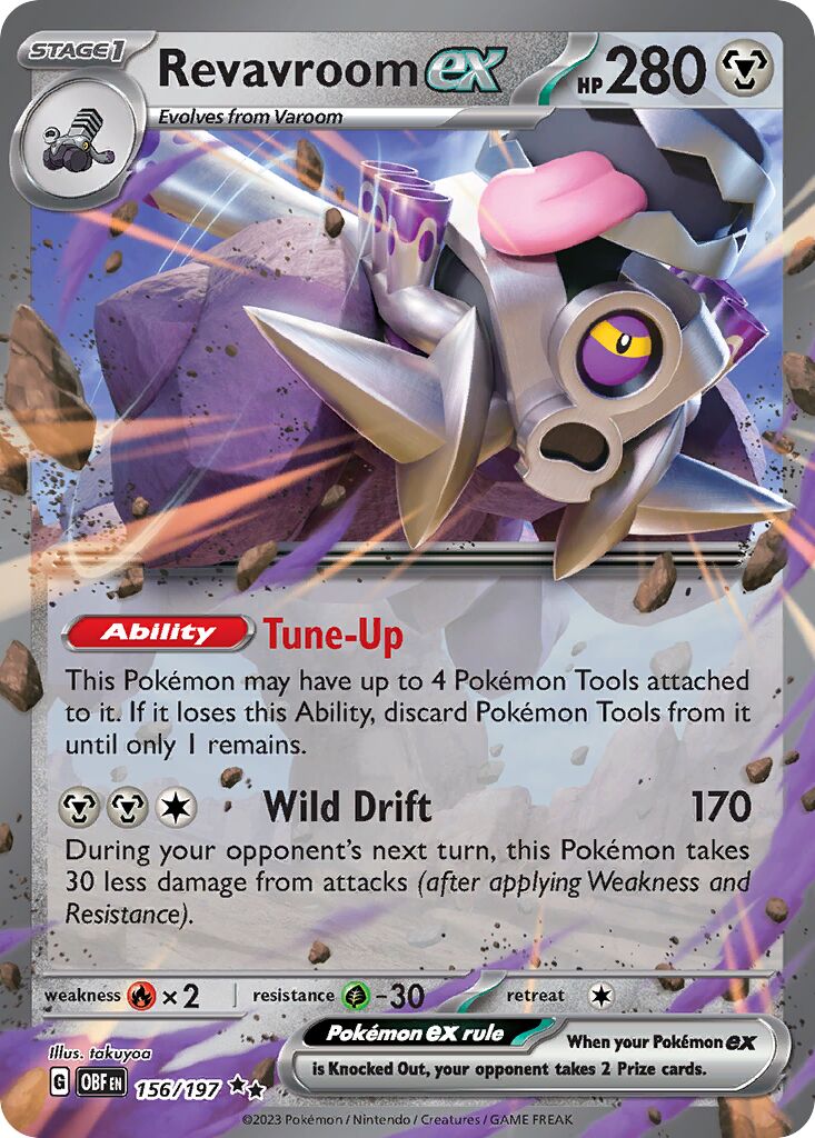 Revavroom ex 156/197 — Obsidian Flames (English Pokémon TCG card)
