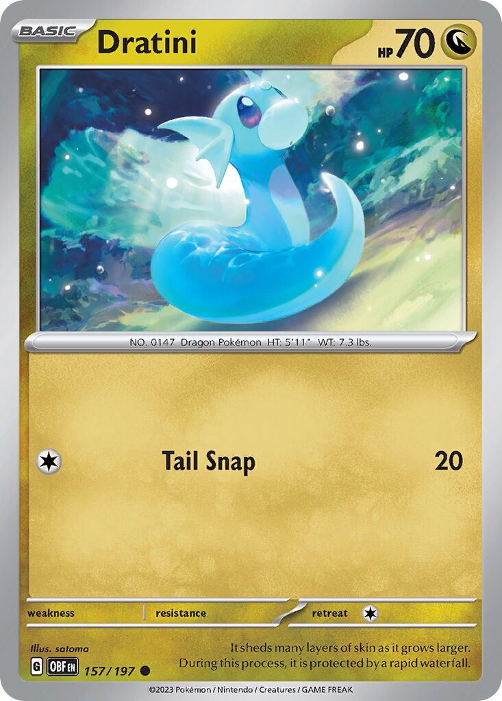 Dratini 157/197 — Obsidian Flames (English Pokémon TCG card)