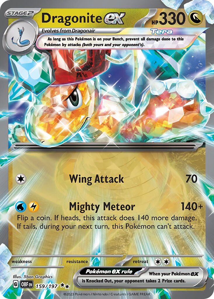 Dragonite ex 159/197 — Obsidian Flames (English Pokémon TCG card)