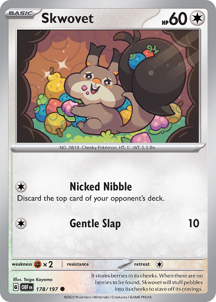 Skwovet 178/197 — Obsidian Flames (English Pokémon TCG card)