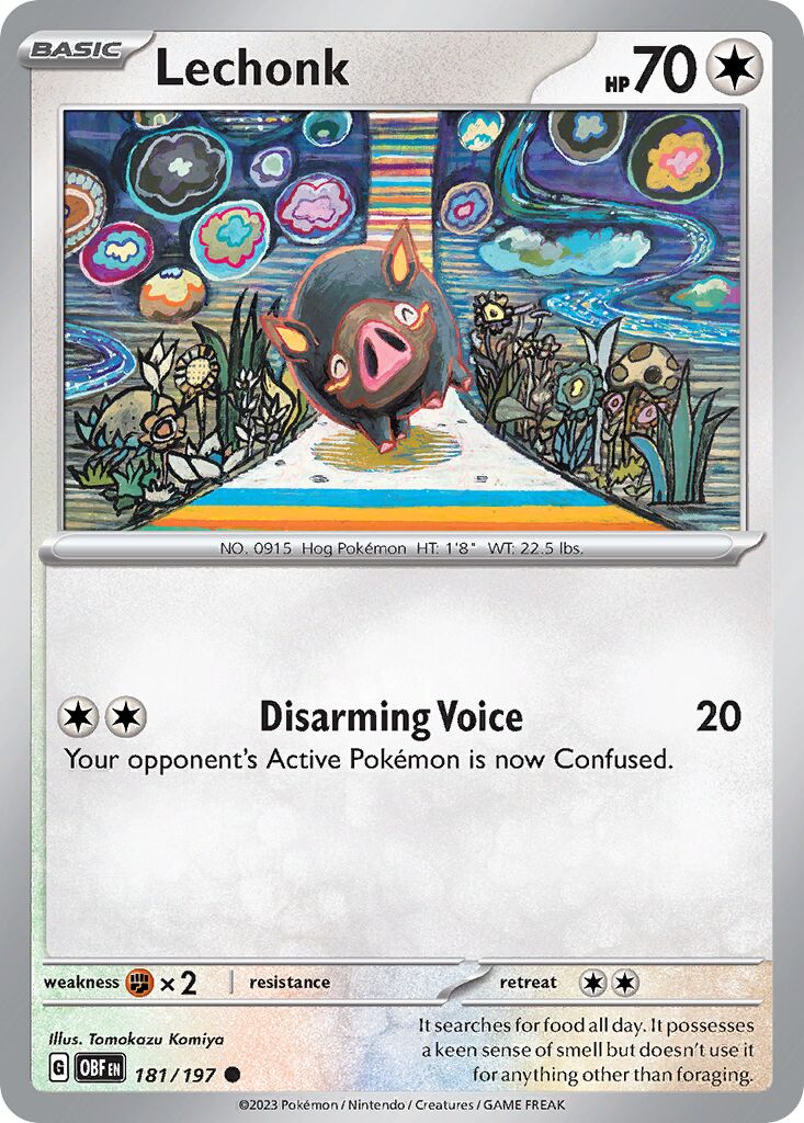 Lechonk 181/197 — Obsidian Flames (English Pokémon TCG card)