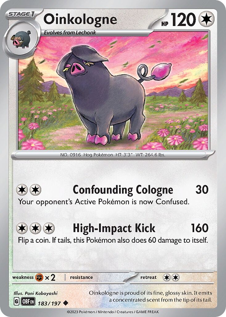 Oinkologne 183/197 — Obsidian Flames (English Pokémon TCG card)
