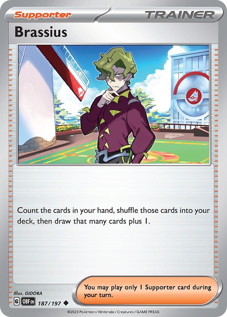 Brassius 187/197 — Obsidian Flames (English Pokémon TCG card)