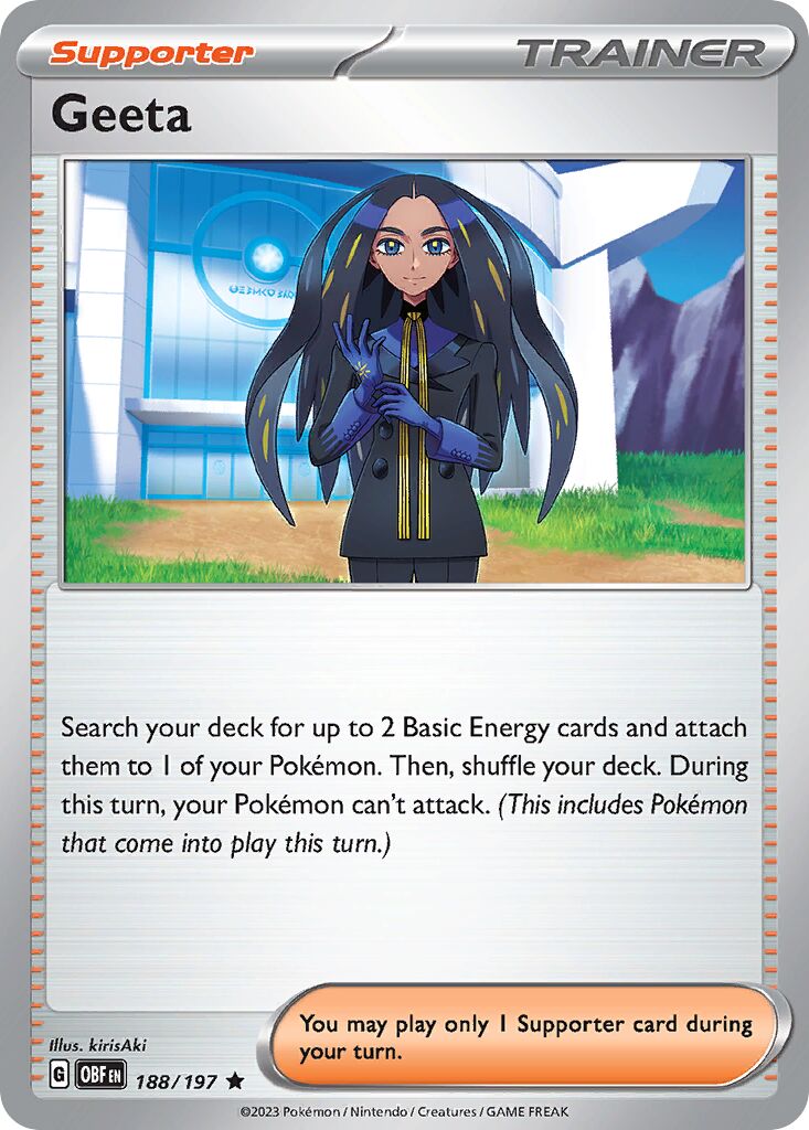 Geeta 188/197 — Obsidian Flames (English Pokémon TCG card)