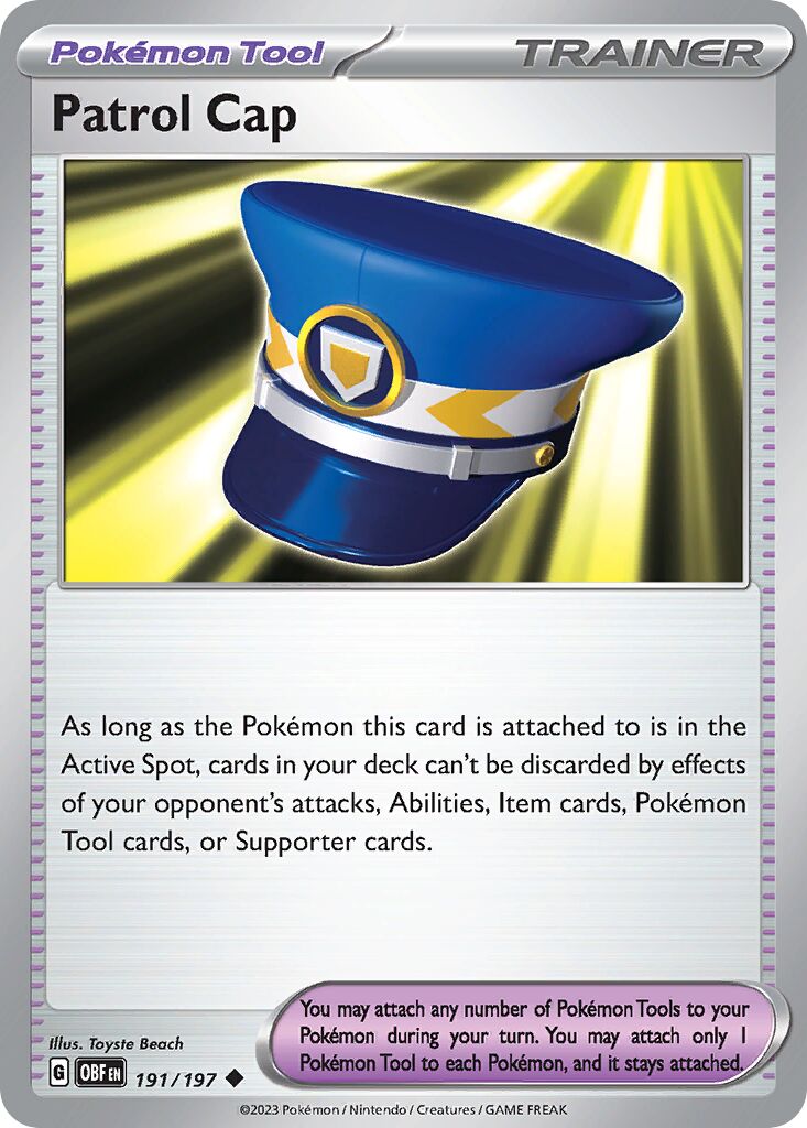 Patrol Cap 191/197 — Obsidian Flames (English Pokémon TCG card)