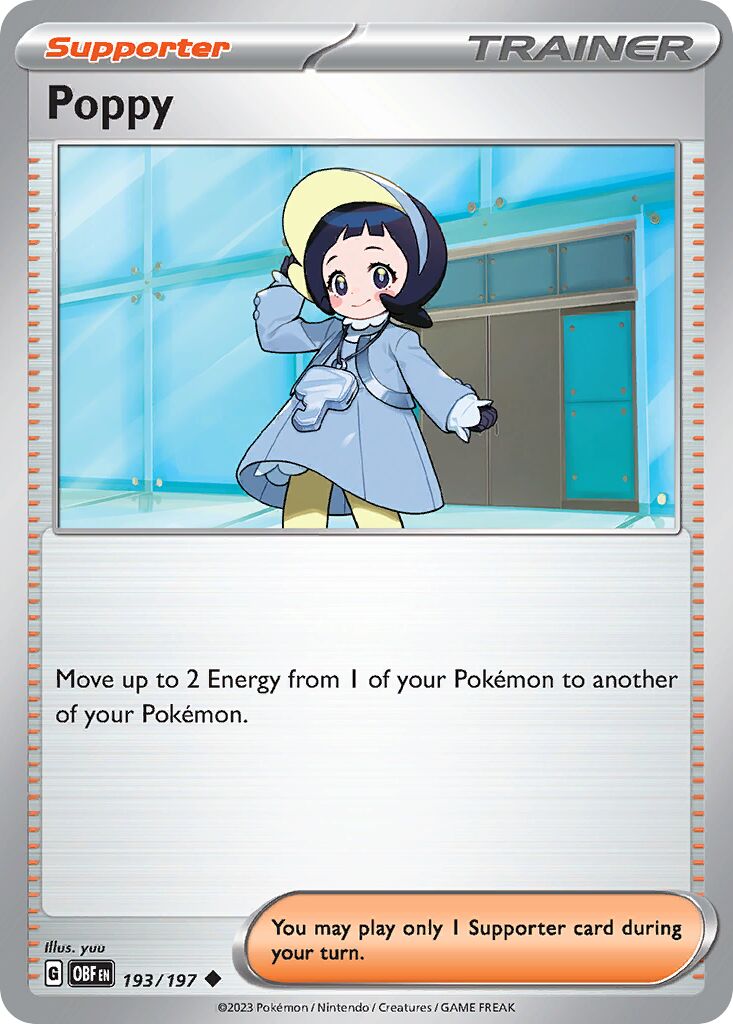 Poppy 193/197 — Obsidian Flames (English Pokémon TCG card)