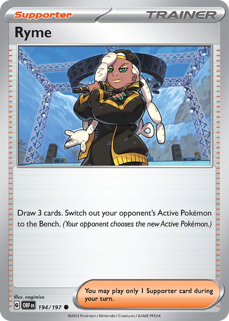 Ryme 194/197 — Obsidian Flames (English Pokémon TCG card)