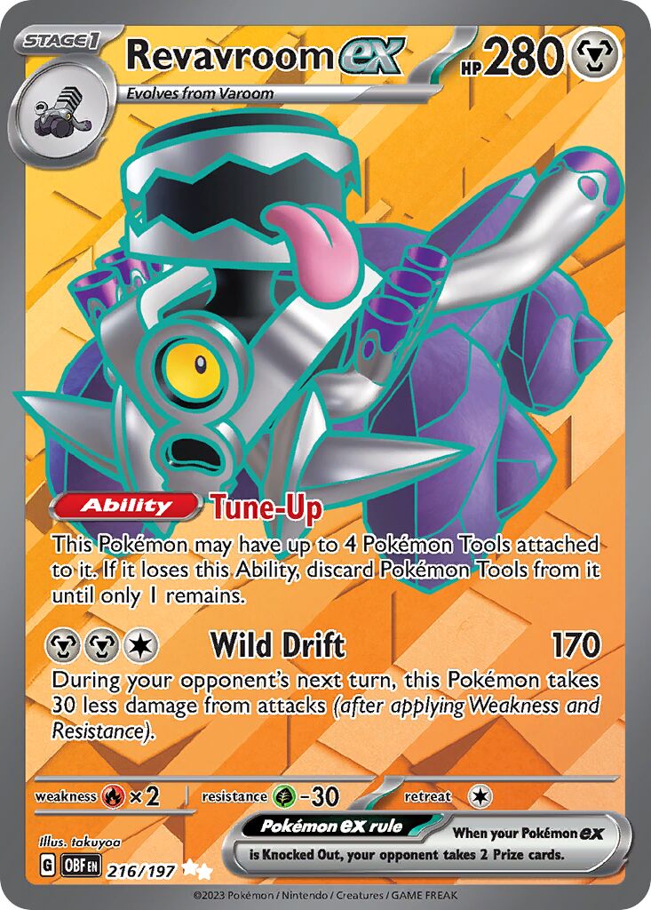 Revavroom ex 216/197 — Obsidian Flames (English Pokémon TCG card)