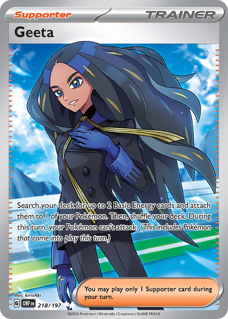Geeta 218/197 — Obsidian Flames (English Pokémon TCG card)