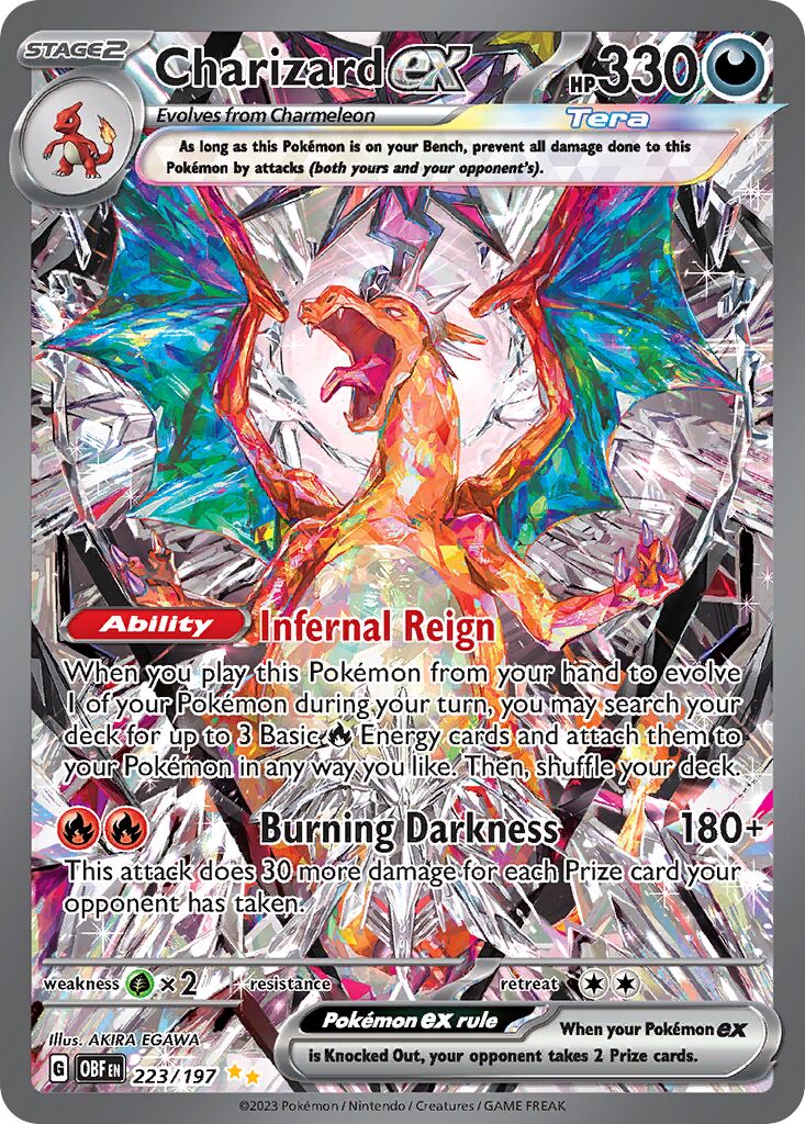 Charizard ex 223/197 — Obsidian Flames (English Pokémon TCG card)