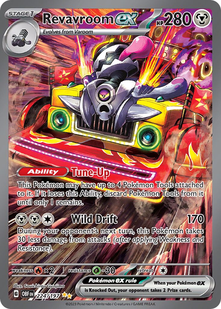 Revavroom ex 224/197 — Obsidian Flames (English Pokémon TCG card)