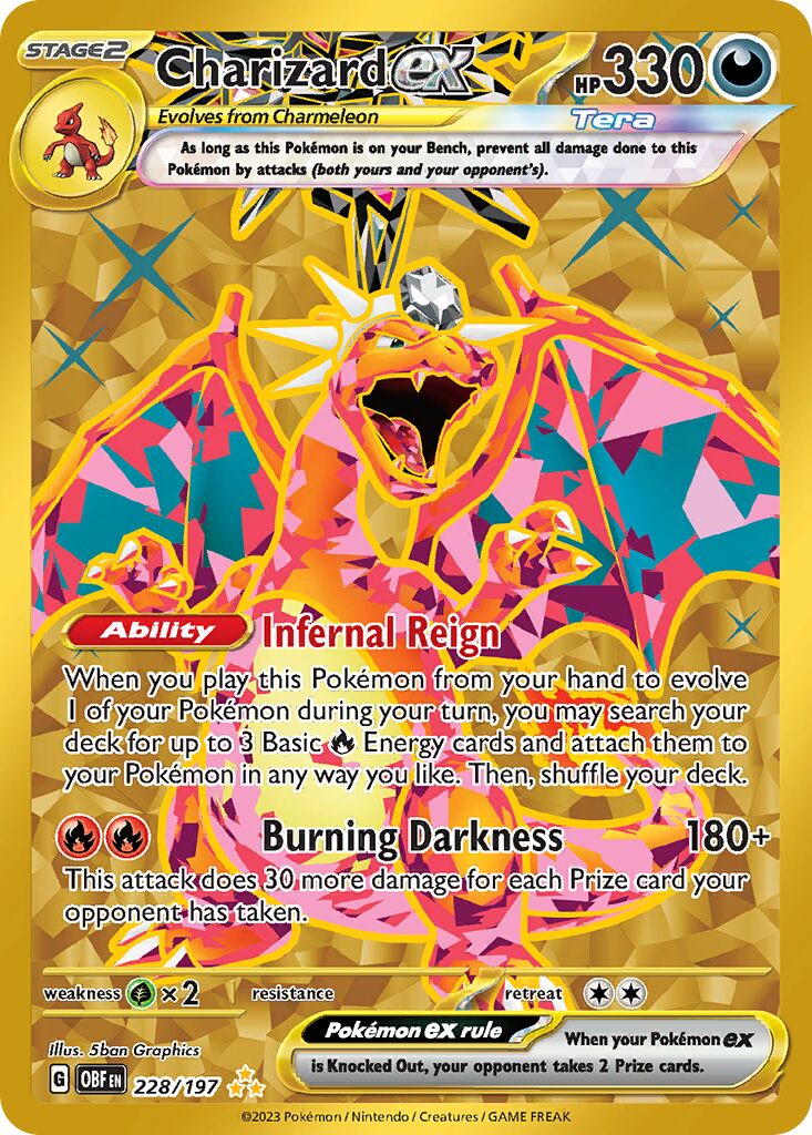Charizard ex 228/197 — Obsidian Flames (English Pokémon TCG card)