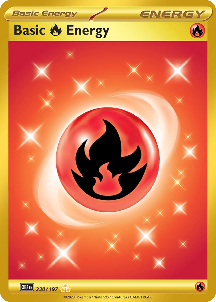 Basic Fire Energy 230/197 — Obsidian Flames (English Pokémon TCG card)