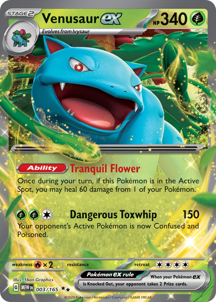 Venusaur ex 003/165 — 151 (English Pokémon TCG card)