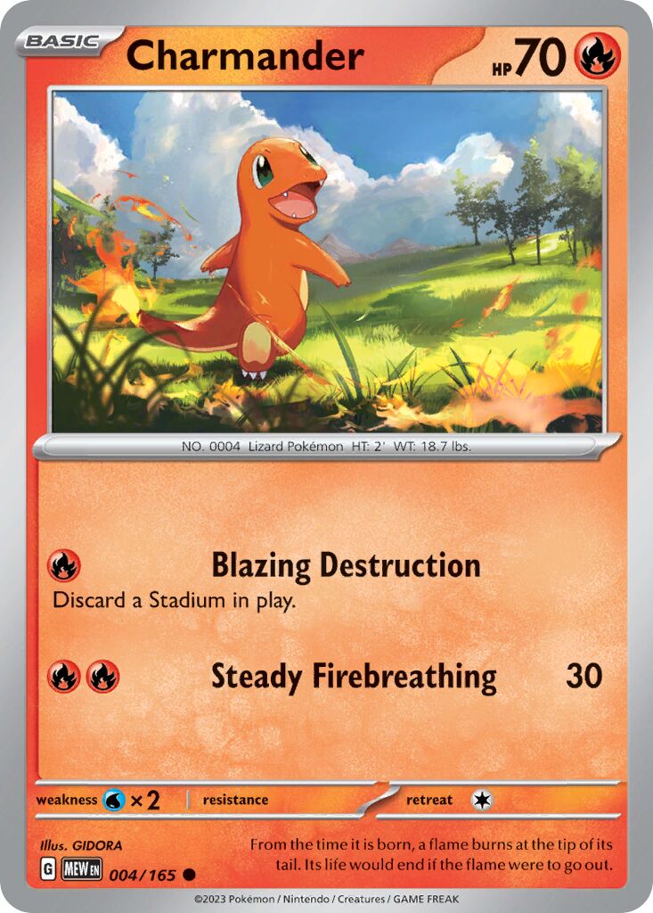 Charmander 004/165 — 151 (English Pokémon TCG card)