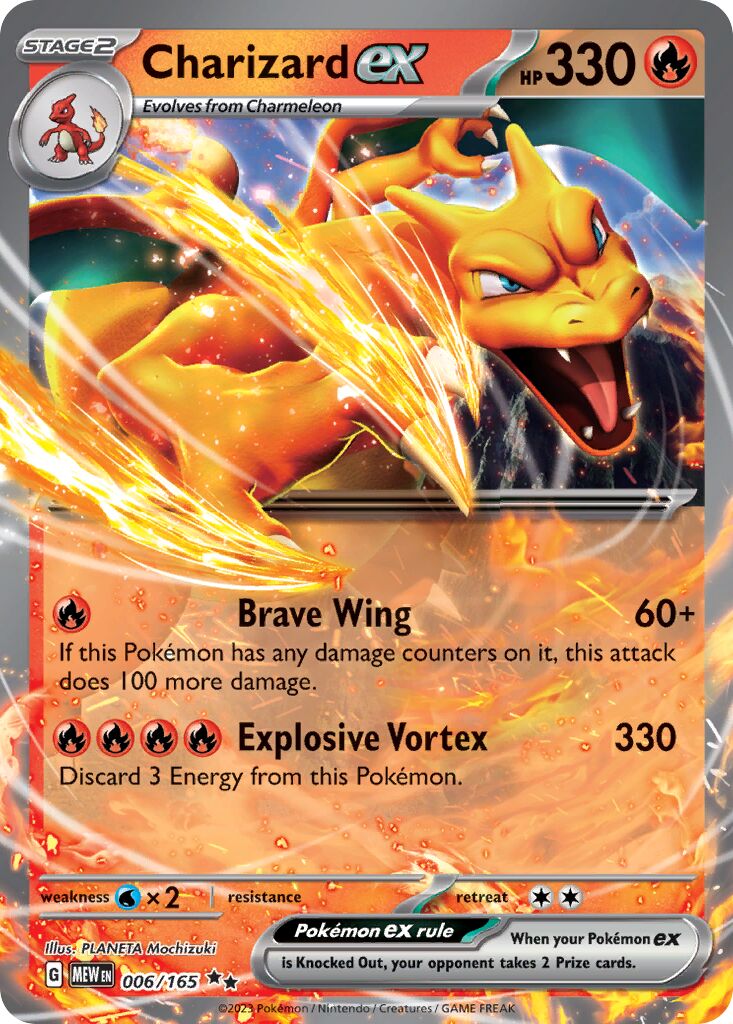 Charizard ex 006/165 — 151 (English Pokémon TCG card)