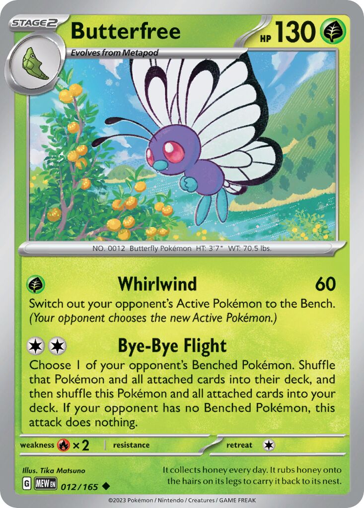 Butterfree 012/165 — 151 (English Pokémon TCG card)