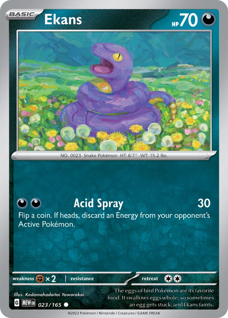 Ekans 023/165 — 151 (English Pokémon TCG card)